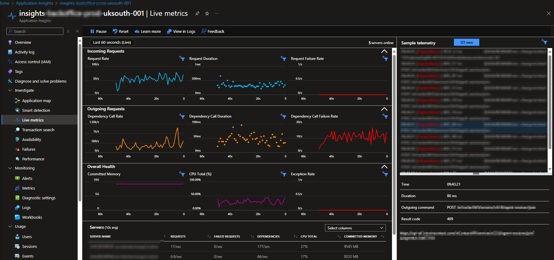 Live Metrics