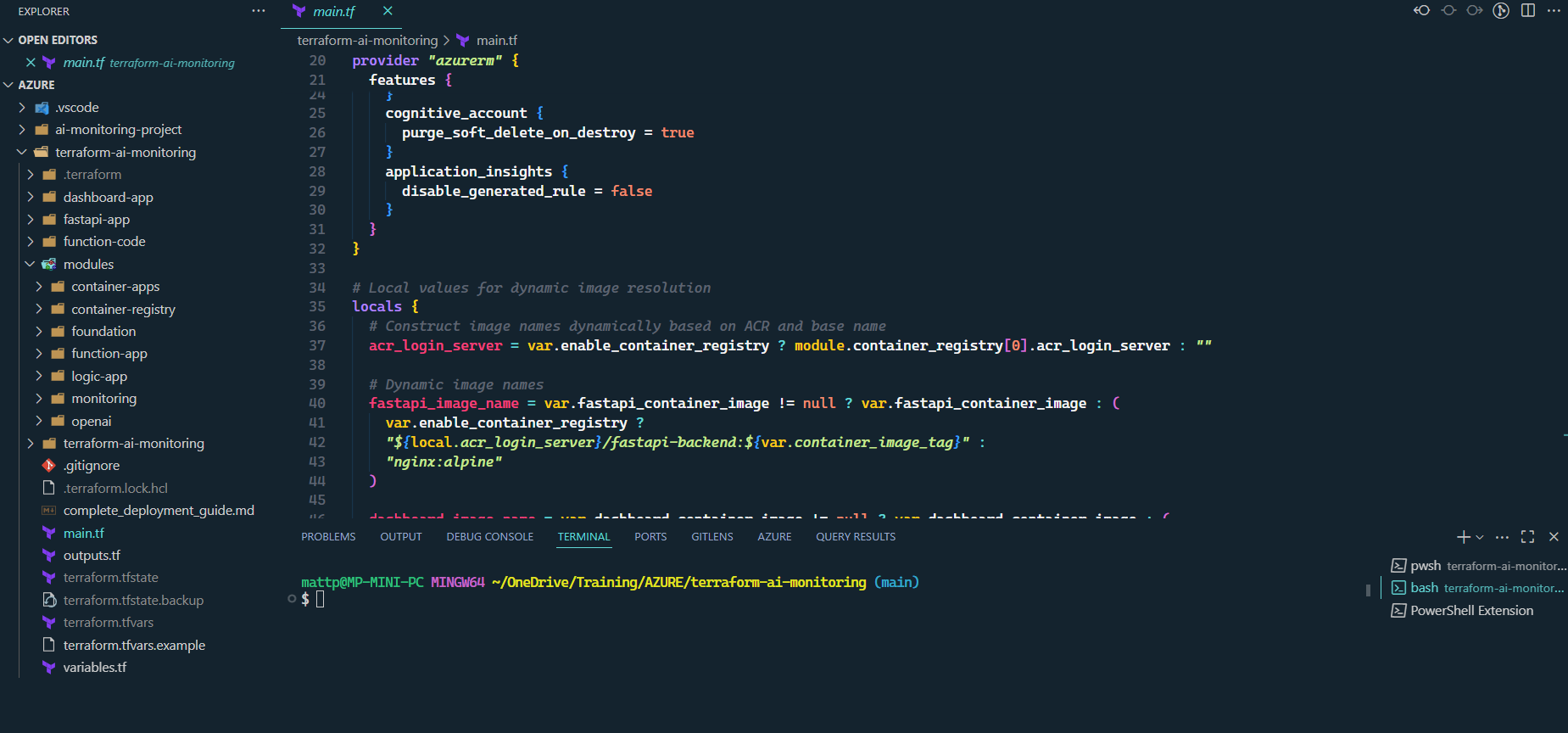 VS Code project structure
